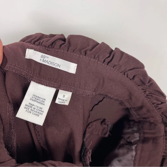 89th + Madison Paper Bag High Waist Trousers Office Career Wear Size 8 - Picture 8 of 8